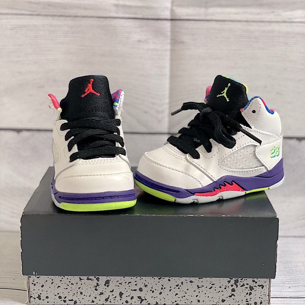 Jordan 5 Retro “Ghost Green/Court Purple”-size 4C